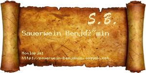 Sauerwein Benjámin névjegykártya